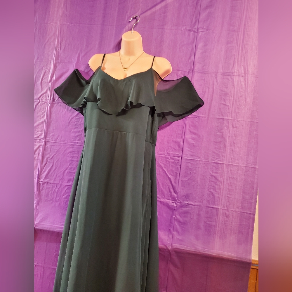 POCKETS Green Formal Bridesmaid Dress with REAL POCKETS